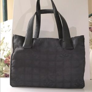 Chanel Black Nylon Travel Tote